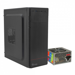 Gabinete Stylos Modelo 1, Midi-Tower, ATX/Micro-ATX/Mini-ITX, USB 3.0, con Fuente de 500W, sin Ventiladores Instalados, Negro 