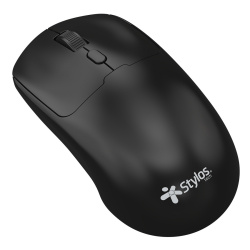 Mouse Ergonómico Stylos STPMOI7B, Inalámbrico, Óptico, 1.600DPI, RF Inalámbrico, Negro 