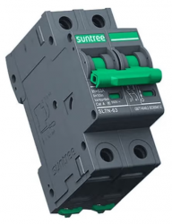 Suntree Interruptor Termomagnético 2 Polos SL7N63C40/2P, 800V, 40A, Entrada 800V 
