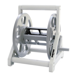 Porta Manguera Piso Surtek 130360, hasta 60 Metros, Gris 