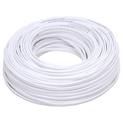 Surtek Bobina de Cable Eléctrico Tipo POT, 18 AWG, 100 Metros, Blanco 