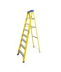 Escalera de Tijera Surtek ETFV27, 2.47 Metros, 5 Peldaños, hasta 102Kg 