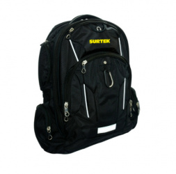 Surtek Mochila de Poliéster, Negro 