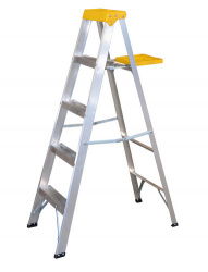 Escalera de Tijera Surtek ET4, Aluminio, 1.54 Metros, 4 Peldaños, hasta 90kg 