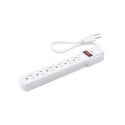 Surtek Multicontacto SYS-136201, 6 Salidas, 127V, 15A, 30cm 