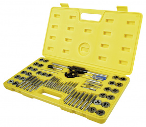 Surtek Juego de Machuelos/Dados 123702, Acero al Carbón, 60 Piezas 