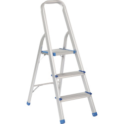 Escalera Plegable Surtek ETTA3, Aluminio, 117cm, 3 Peldaños, hasta 150Kg 
