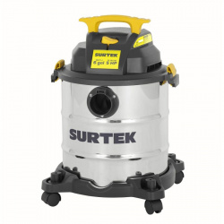 Surtek Aspiradora AS606, 4HP, 23 Litros, Gris 