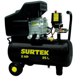 Surtek Compresor de Aire Horizontal COMP425B, 25L, 115psi, 2HP, 120V 