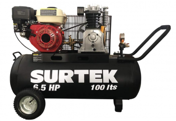 Surtek Compresor de Aire Horizontal COMP7100, 100L, 115psi, 6.5HP 
