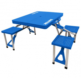 Surtek Mesa Plegable MEPLE, 80cm x 40cm, Azul 