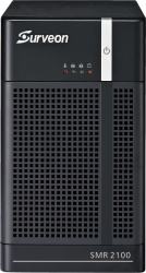 Surveon NVR de 6 Canales SMR2006 para 2 Discos Duros, 4x USB 2.0, 2x RJ-45 