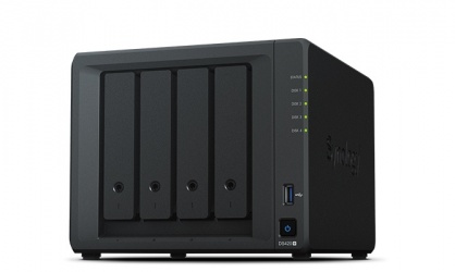 Synology DiskStation NAS de 4 Bahías, máx. 64TB, Intel Celeron J4025 2GHz, USB 3.0, Negro ― no Incluye Discos 