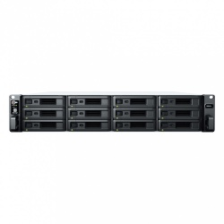 Synology RackStation RS2421+ NAS de 12 Bahías, AMD Ryzen V1500B 2.20GHz, USB 3.0, Negro ― no Incluye Discos Duros 