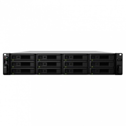 Synology Servidor NAS RS3618XS de 12 Bahías, máx. 192TB, Intel Xeon D-1521 2.40GHz, 8GB DDR4, USB 3.0, Negro ― no incluye Discos 