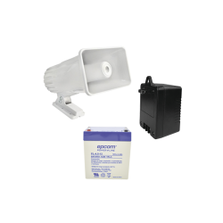 Syscom Kit de Alimentación - Incluye Transformador, Batería y Sirena 