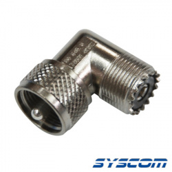 Syscom Conector Coaxial  Amphenol UHF Macho - Amphenol UHF Hembra, Metálico 