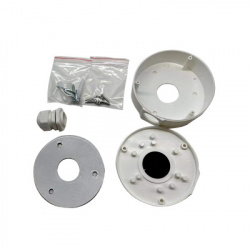 Syscom Caja de Conexiones Plástica, Blanco - para Cámaras Epcom/Hikvision 