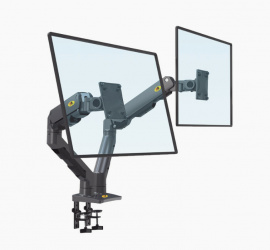 Syscom Soporte de Escritorio para 2 Monitores 27