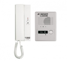 Syscom Interfon con 1 Auricular KDP-601A1M/MS2D, Blanco 