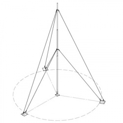 Syscom Kit Mástil Telescópico KIT-SLM-6, 6 Metros, Gris - no incluye Retenida 