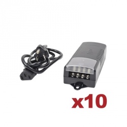 Sycom Fuente de Alimentación para Cámara CCTV, Entrada 90 - 264V, Salida 13.8V, 10 Piezas 