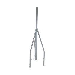 Syscom Tramo de Remate con Tubo Central 2 3/8'' Galvanizado SCZ-45, Gris 