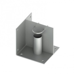 Syscom Base de Piso o Esquina para Mástil de 1 1/4'' a 2