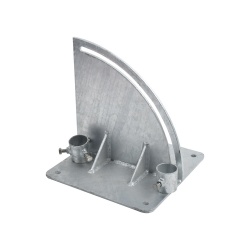 Syscom Base para Mástil con Ajuste de Ángulo, Galvanizado 