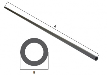Syscom Mástil de Aluminio SM-INOX-6, 6 Metros, 2