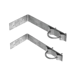 Syscom Juego de Herrajes de Pared para Sujeción de Mástil, 2 Piezas 