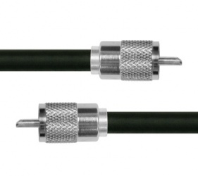 Syscom Cable Coaxial UHF Macho - UHF Macho, 0.32 Metros, Negro 