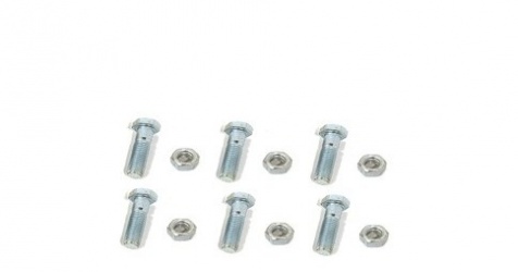 Syscom Kit de Tornillos y Tuercas de 1/2 x 3 1/2, Plata 