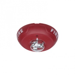 System Sensor Sirena con Lámpara Estroboscópica, Montaje en Techo, Rojo 