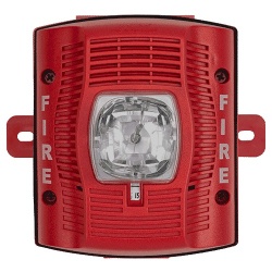 System Sensor Sirena con Lámpara Estroboscópica para Exterior, Rojo 