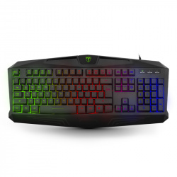 Teclado Gamer T-Dagger TANKER RAINBOW T-TGK106 LED RGB, Alámbrico, USB, Negro, Español 