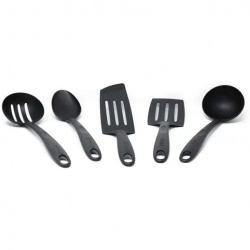 T-Fal Juego de Utensilios Bienvenue, 5 Piezas, Negro 