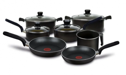 T-Fal Batería de Cocina 392600, Aluminio, Antiadherente, 11 Piezas 