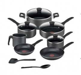 T-Fal Batería de Cocina Family Cook, 13 Piezas, Gris 