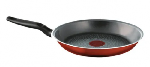 T-Fal Sartén, 30cm, Antiadherente, Negro/Rojo 