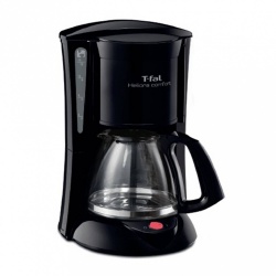 T-Fal Cafetera CM2208MX, 12 Tazas, 1.25 Litros, Negro 