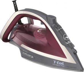 T-FAL Plancha Vapor Seco FV6822, 1800W, Gris/Burdeos 