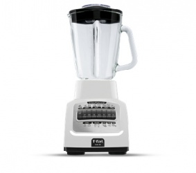 T-Fal Licuadora InfinyForce 12, 1.25 Litros, 550W, 12 Velocidades, Jarra de Vidrio, Negro/Blanco 