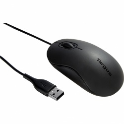 Mouse Targus Óptico AMU80US para Laptop, Alámbrico, USB, Negro/Gris 
