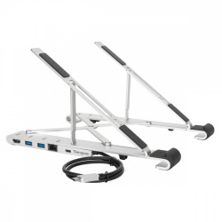 Targus Soporte Portable para Laptop con HUB Integrado, Plata 