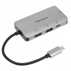 Targus Docking Station DOCK418USZ USB C, 1x USB A, 1x USB C, 1 HDMI, Gris 