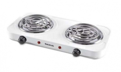 Taurus Parrilla Eléctrica ALFA DUO, 2 Quemadores, Blanco 