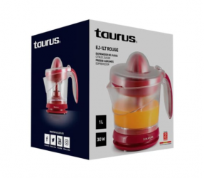 Taurus Exprimidor de Cítricos EJ1LT-ROUGE, 1 Litro, Rojo 