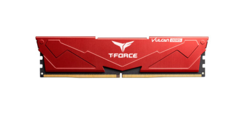 Memoria RAM Team Group T-Force Vulcan DDR5, 5200MHz, 32GB, ECC, CL40, XMP, Rojo 