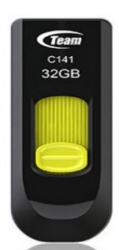 Memoria USB Team Group C141, 32GB, USB 2.0, Negro/Amarillo 